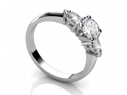 Platinum trilogy rings MP61 profile view