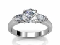 Platinum trilogy rings MP61 raised view 