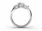Platinum trilogy rings MP61 through finger view 