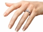 Radiant Diamond Cut Rings SWF06 on finger view 