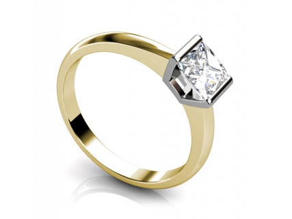 gold engagement rings SYP33 profile view
