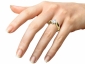 Princess cut diamond rings Solitaire SYP35 on finger view