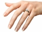 gold diamond rings SYP40 on finger view 
