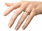 gold solitaire rings SYP47 on finger view 
