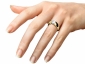 yellow gold tenison set diamond rings SYR26 on finger view
