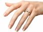 solitaire rings SYR30 gold on finger view 