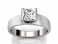 solitaire ring princess cut diamond SPAP51 raised view 