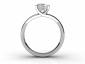 solitaire ring princess cut diamond SPAP51 through finger view