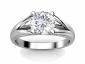 Split shank solitaire ring SPAR15 raised view 