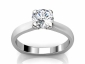 stirrup band diamond engagement ring SPAR23 on finger view