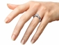 Diamond Solitaire engagement ring SPAR64 on finger view