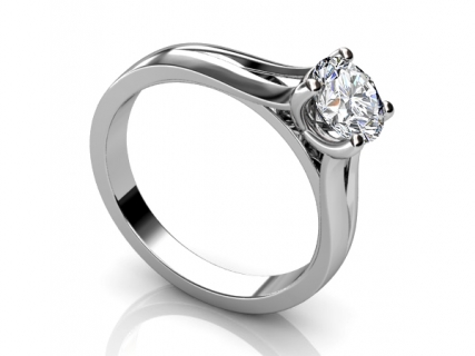split shank ring diamond SPAR67 profile view 