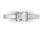 solitaire ring platinum princess SPP33  birds eye view