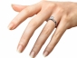 Engagement ring SPR13 on finger view 