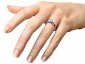 Engagement ring SPR14 on finger view 