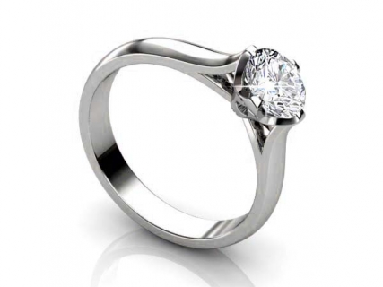 six claw diamond ring SPR18 profile view