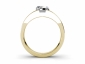 Heart shape Diamond ring yellow gold SAY04 through finger view
