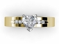 Heart shape Diamond ring yellow gold SAY04 birds eye view 