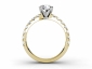 Engagement ring SAY22 through finger view