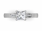 Diamond Ring Platinum four claw SAP39 birds eye view 