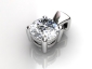 round diamond pendant four prong PRCP01 pendant view 