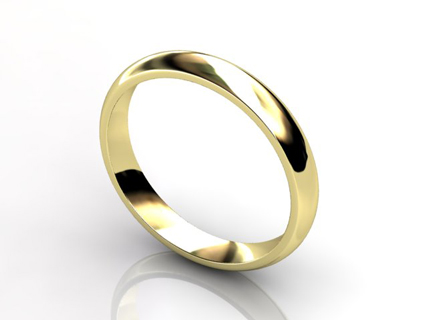 gold half round wedding rings WLY04